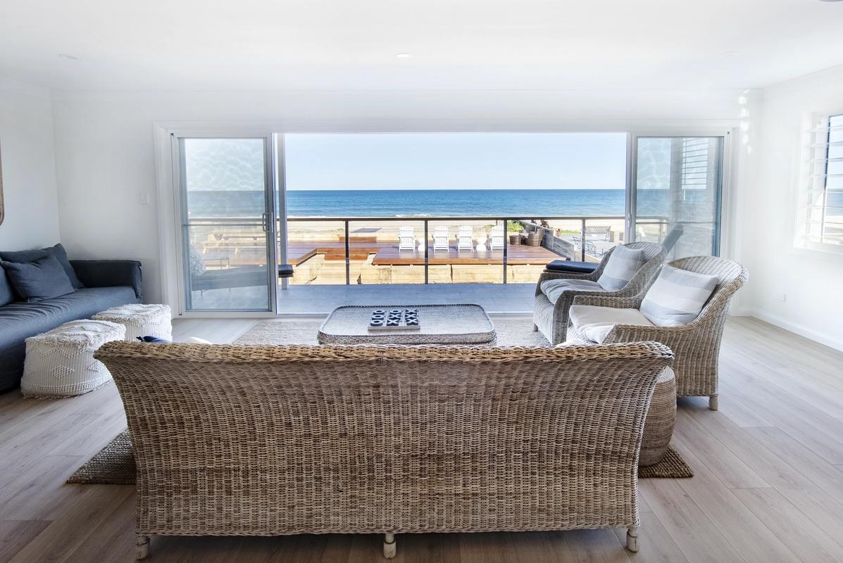 Beachfront living room – The Entrance renovation