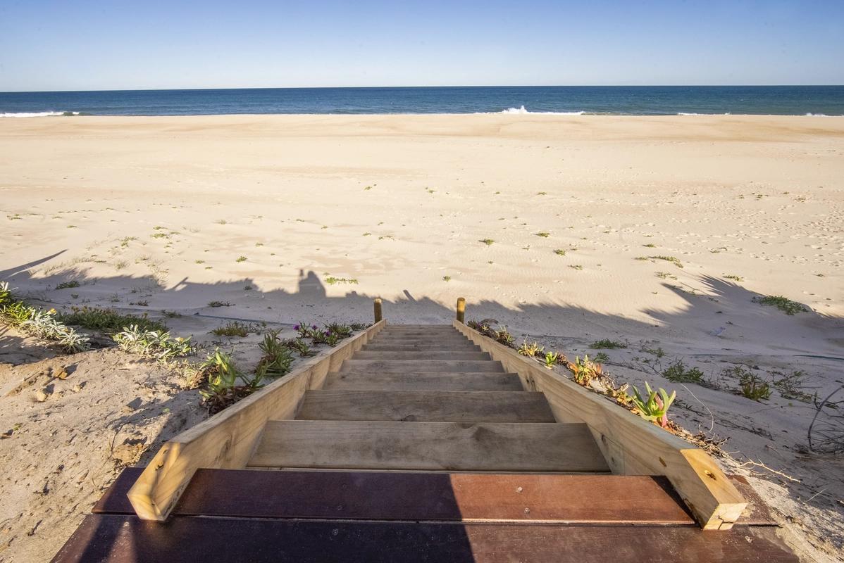 Beachfront staircase view – The Entrance renovation